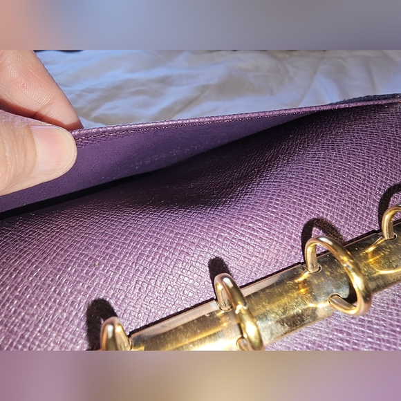 Authentic Louis Vuitton Epi Agenda PM Yellow with Purple Interior - Picture 7 of 12